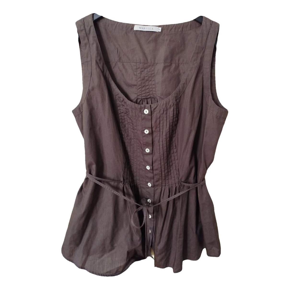 Pre-owned Marella Blouse In Brown