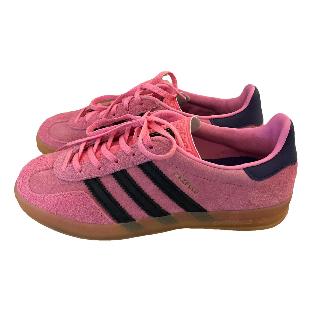 Pre-owned Adidas Originals Gazelle Flats In Pink