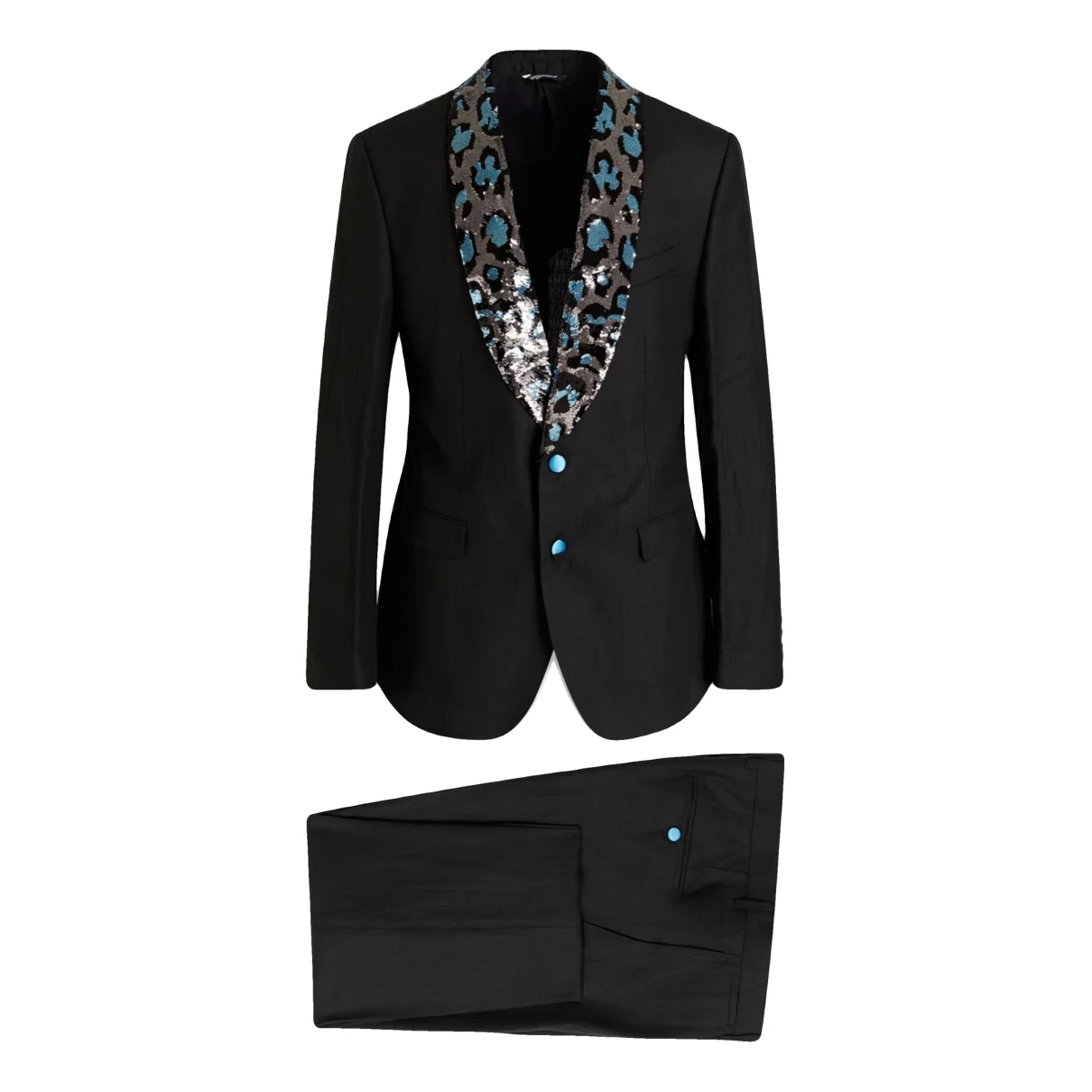 Pre-owned Dolce & Gabbana Linen Suit In Black