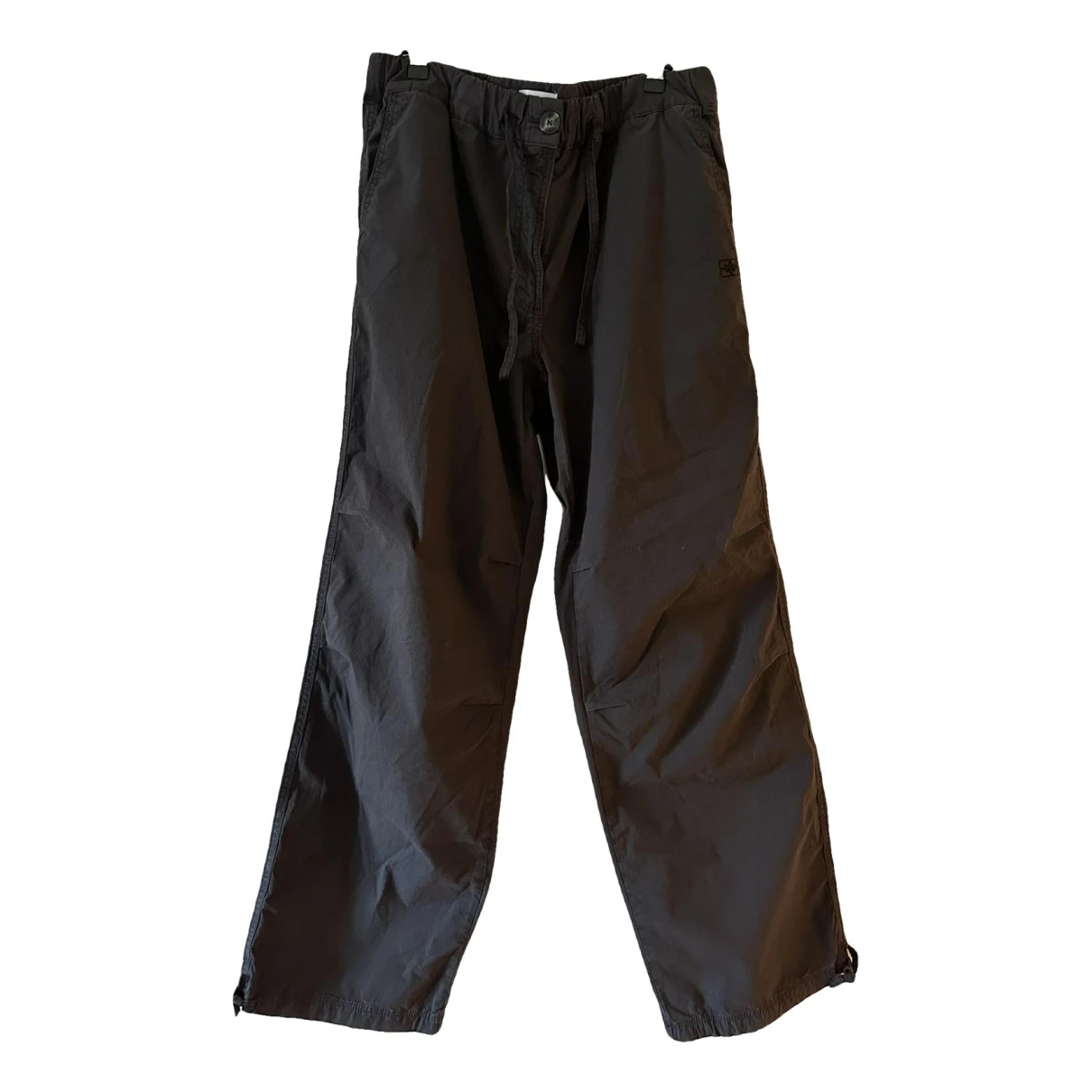 Pre-owned Ganni Trousers In Anthracite