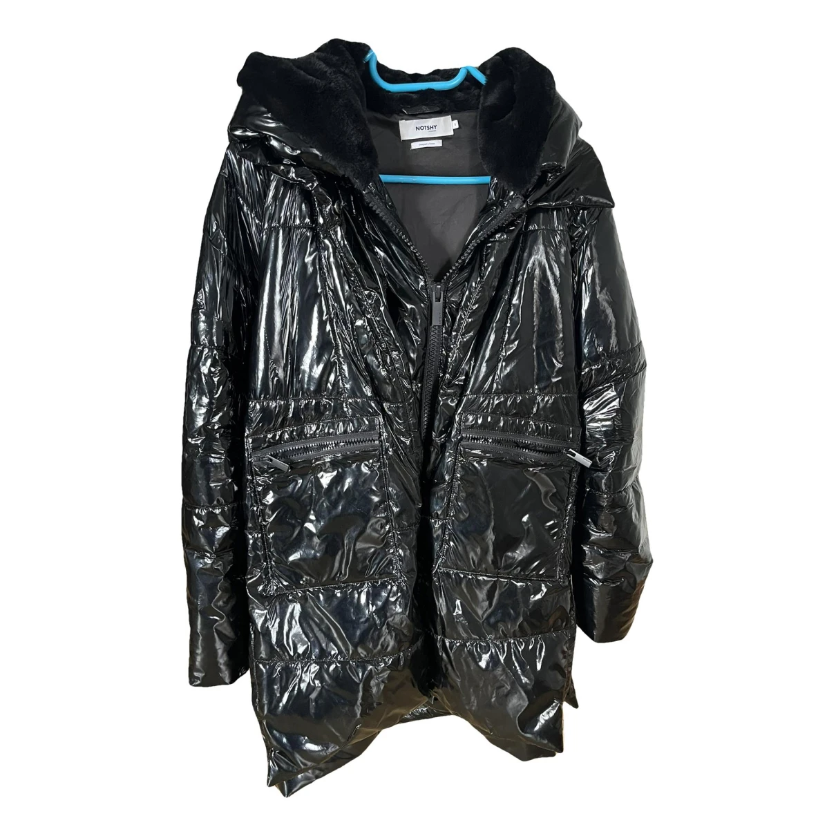 Pre-owned Not Shy Parka In Black