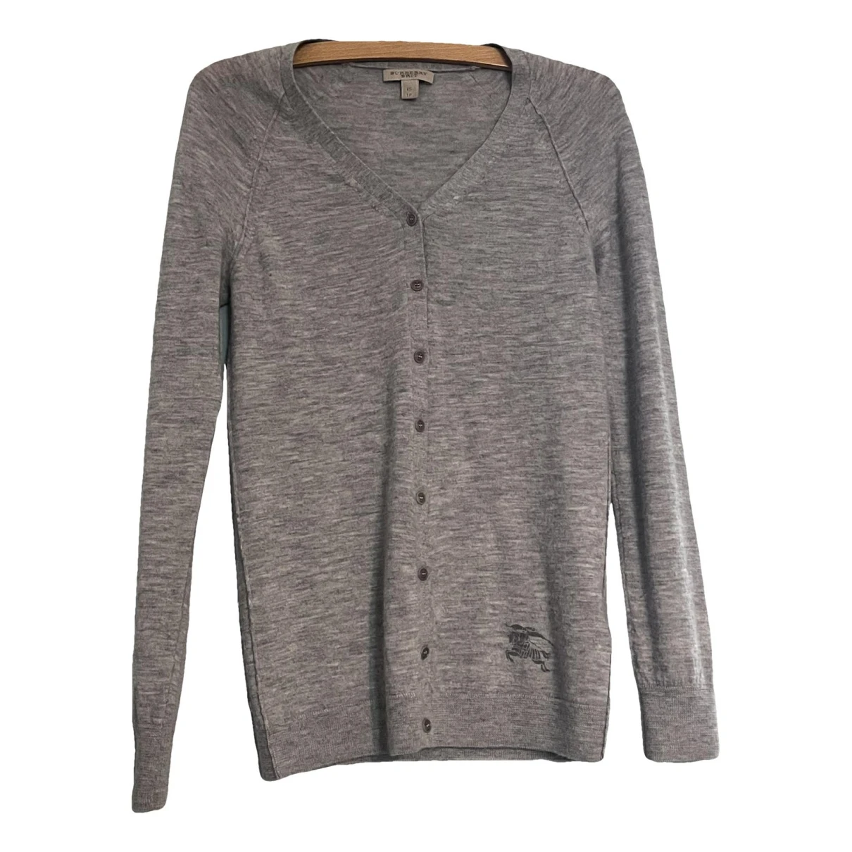 Pre-owned Burberry Cashmere Cardigan In Grey