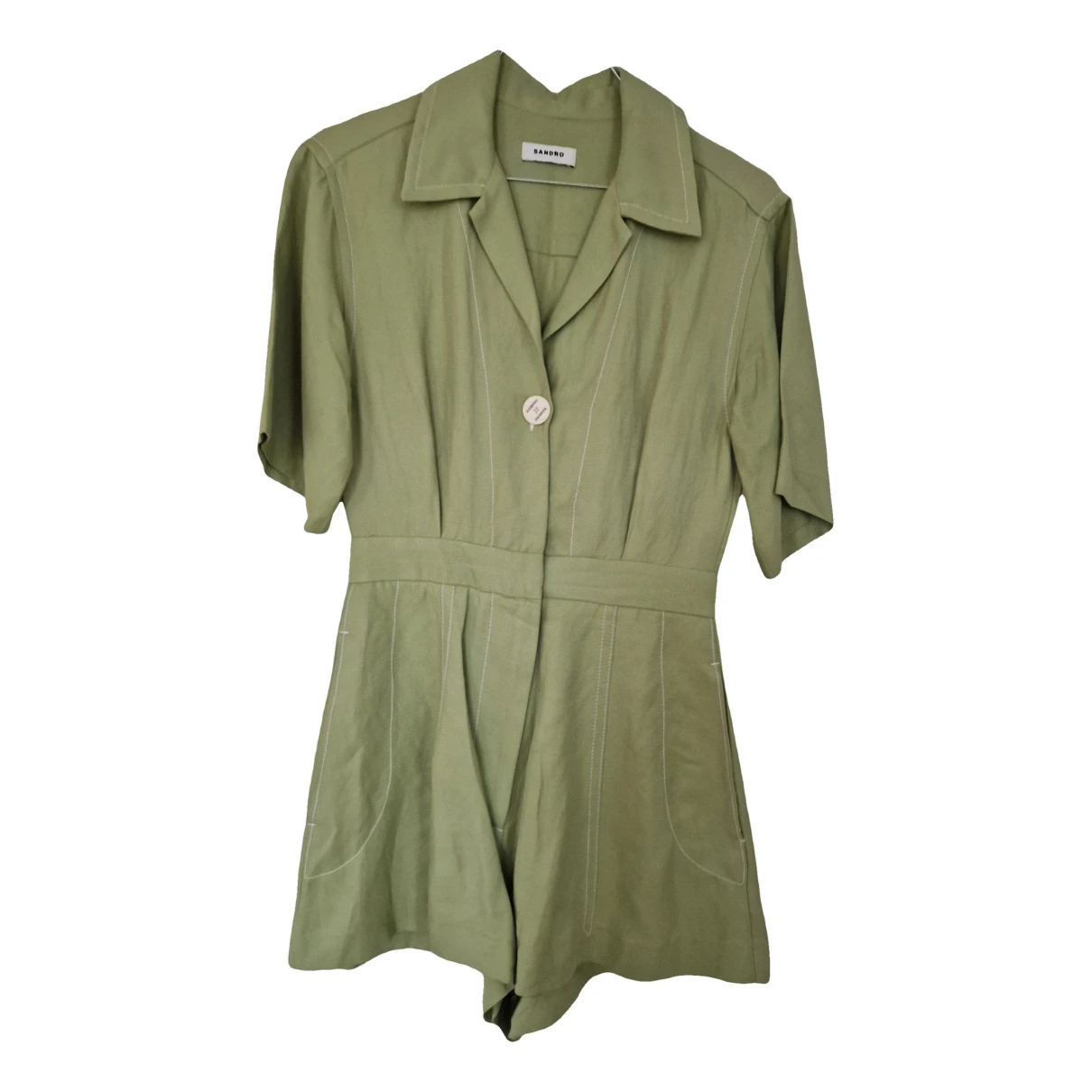 Pre-owned Sandro Spring Summer 2021 Jumpsuit In Green