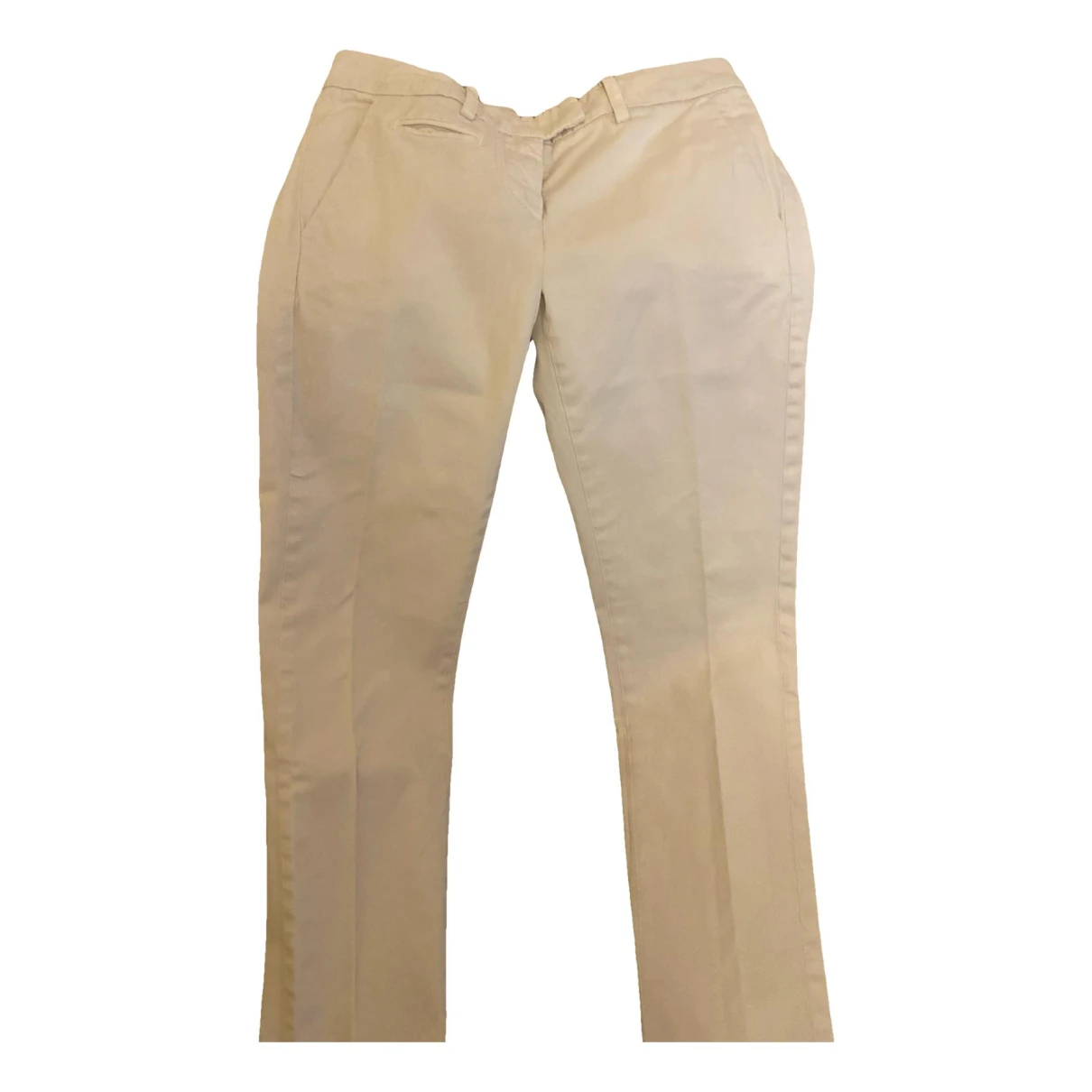 Pre-owned Dondup Straight Pants In Beige
