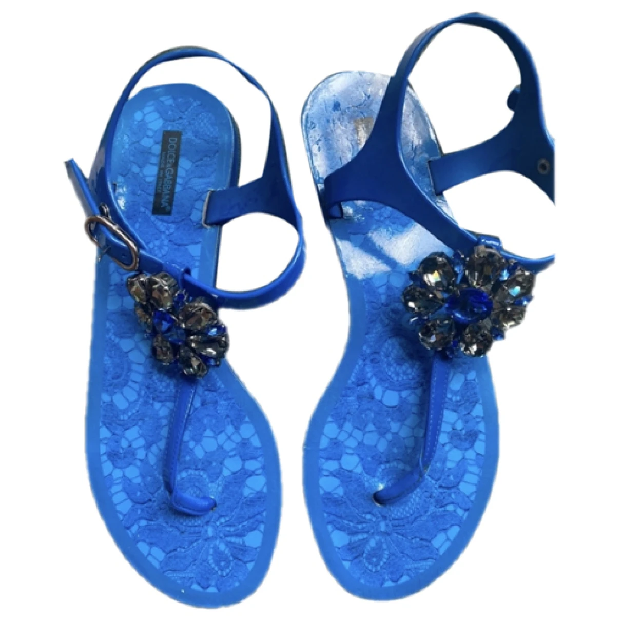 Pre-owned Dolce & Gabbana Ballet Flats In Blue