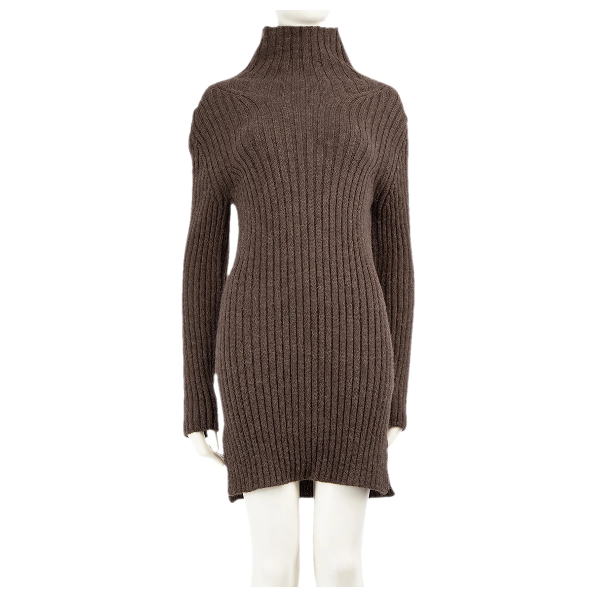 Pre-owned Chloé Wool Mini Dress In Brown