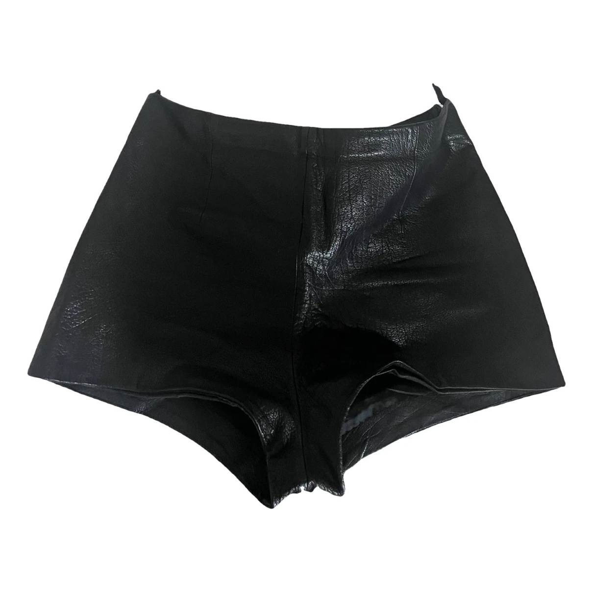 Pre-owned Celine Leather Shorts In Black