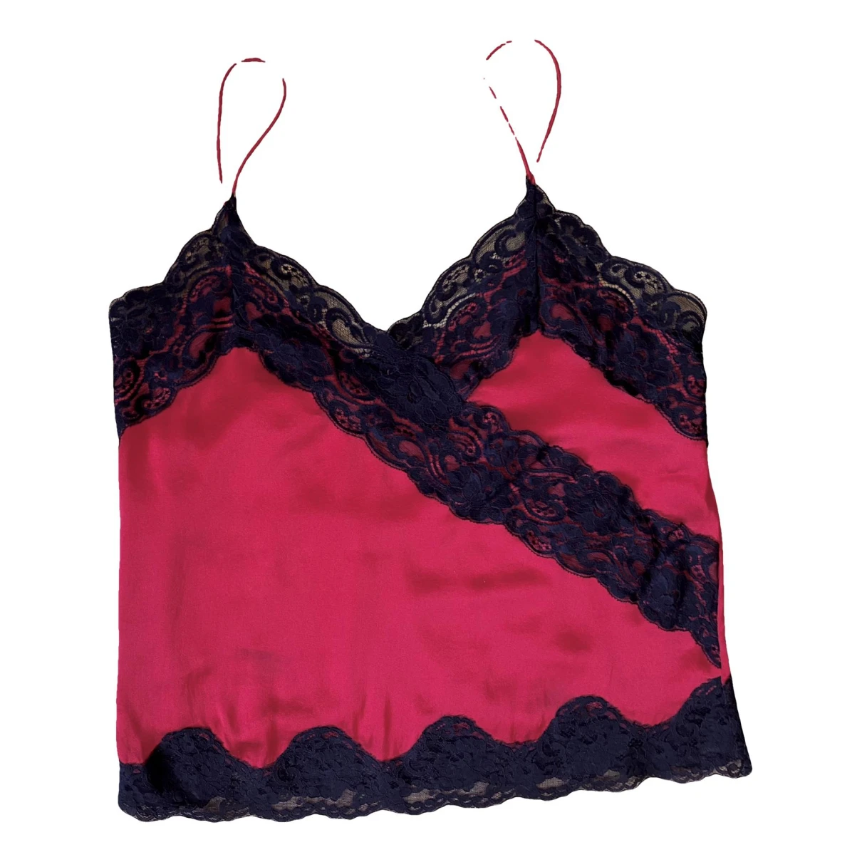 Pre-owned Alice And Olivia Silk Camisole In Red