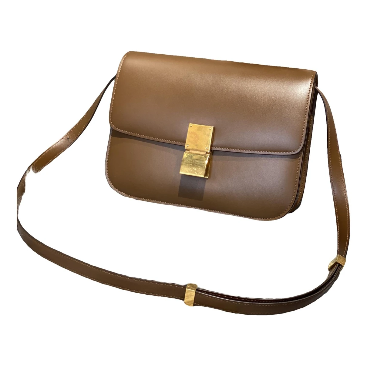 Pre-owned Celine Classic Leather Crossbody Bag In Brown