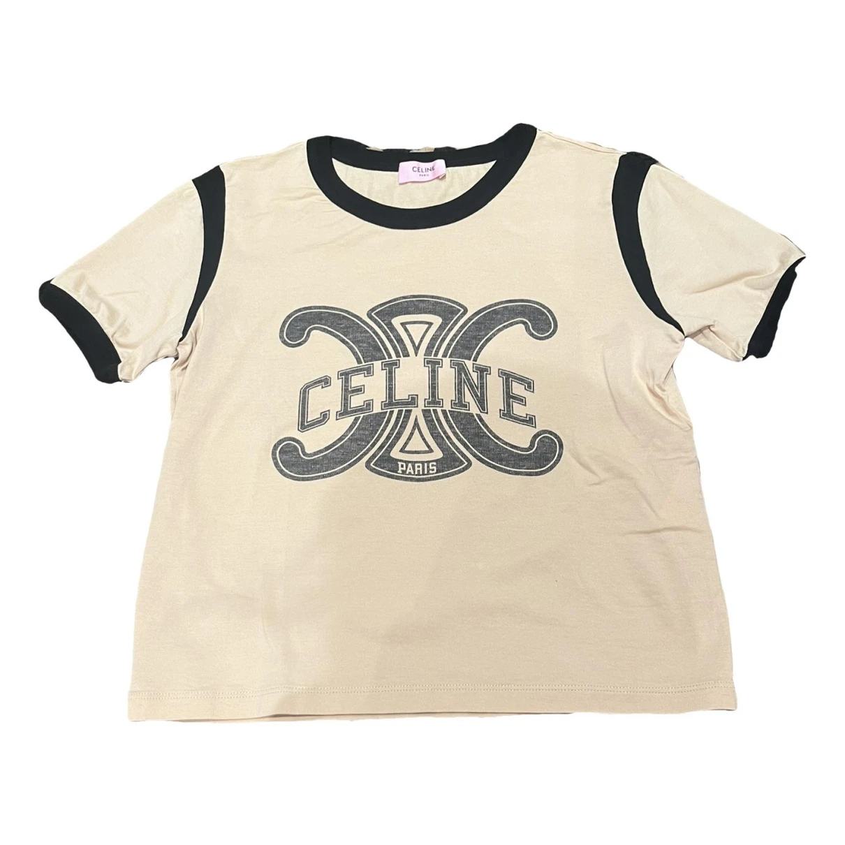 Pre-owned Celine T-shirt In Beige
