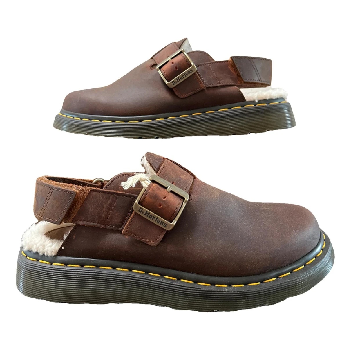 Pre-owned Dr. Martens' Leather Sandal In Brown