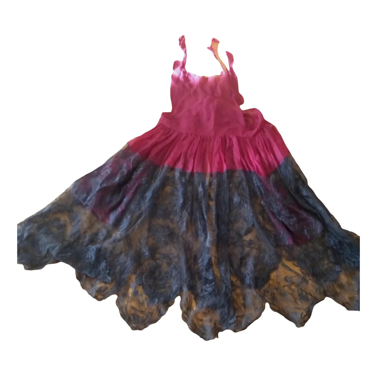 Pre-owned Jean Paul Gaultier Silk Mid-length Dress In Multicolour