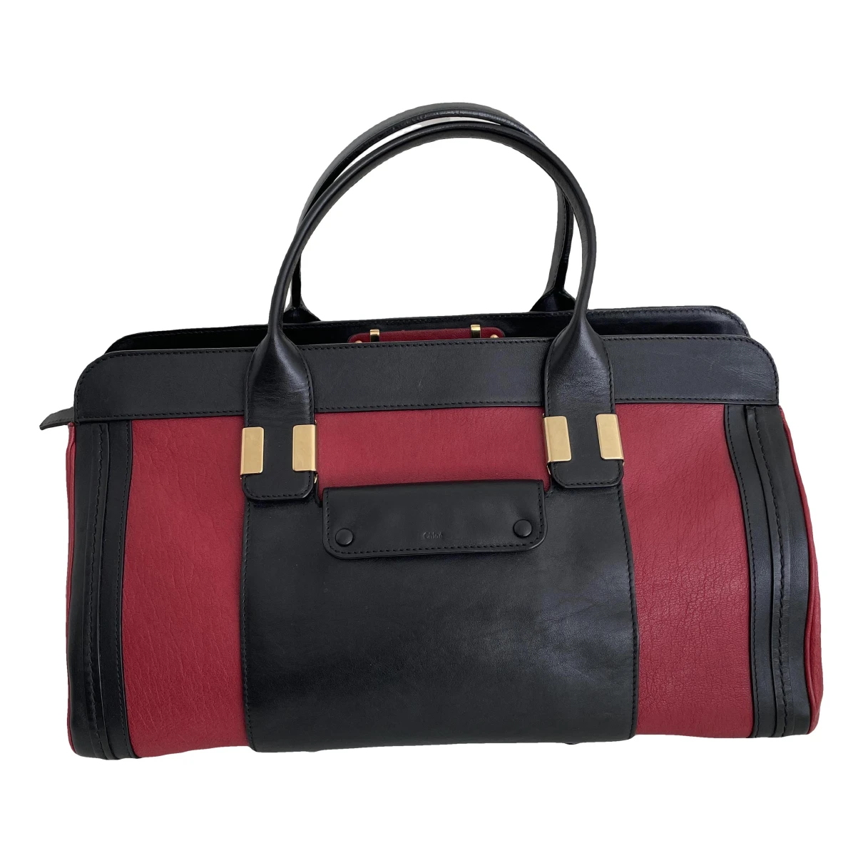 Pre-owned Chloé Alice Leather Handbag In Burgundy
