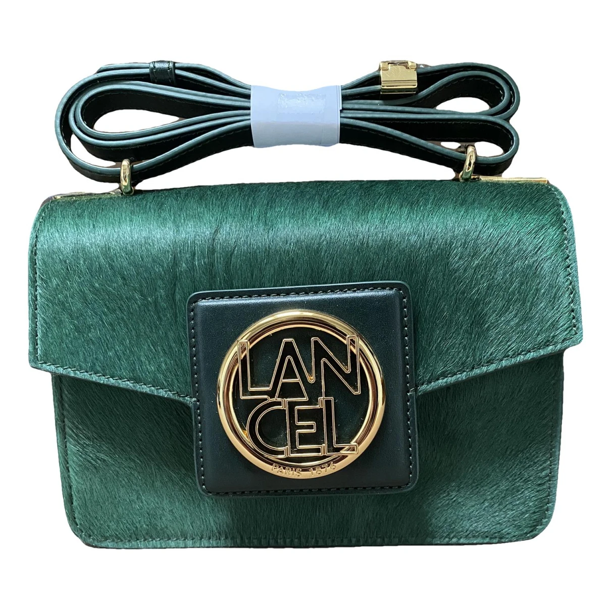 Pre-owned Lancel Ninon Leather Crossbody Bag In Green