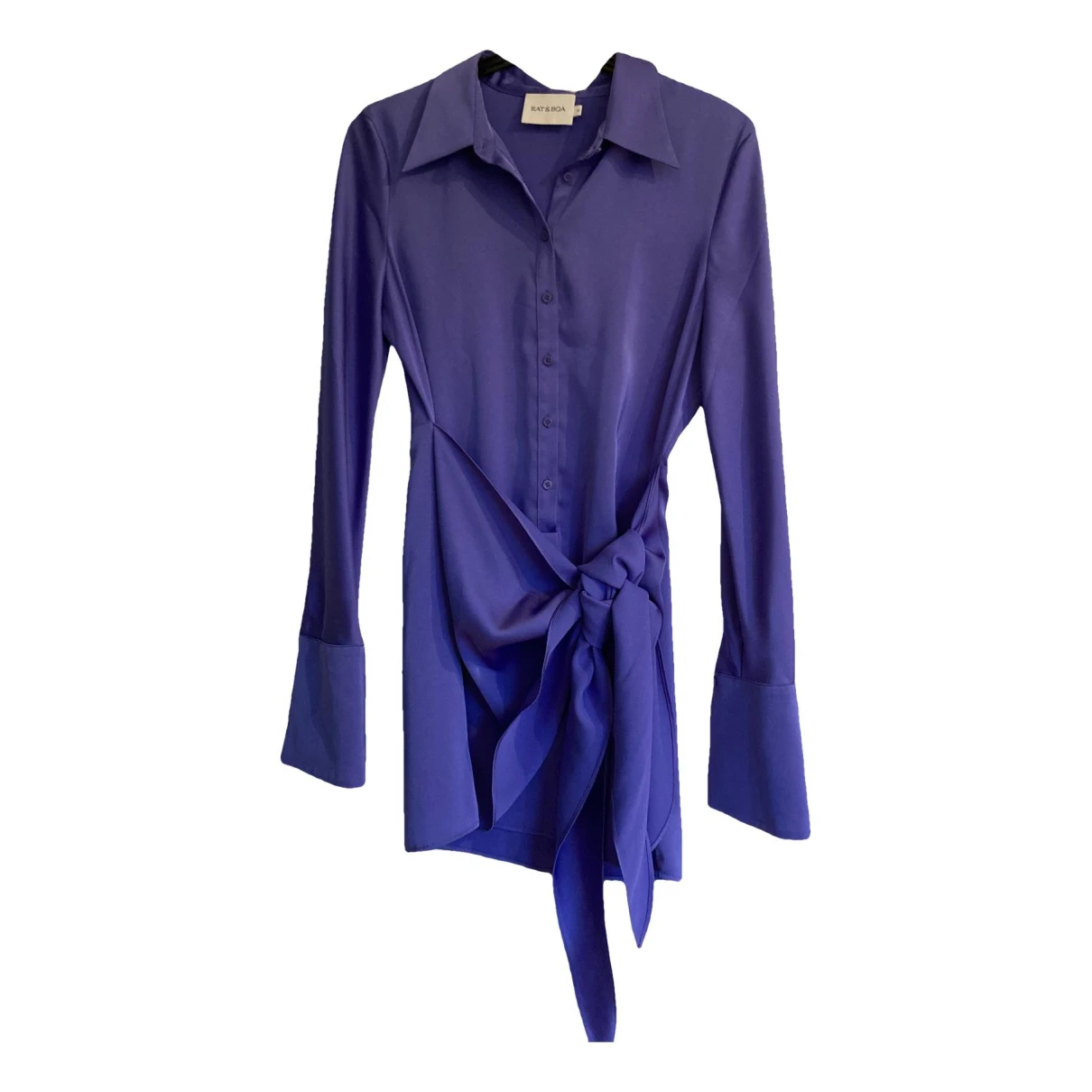 Pre-owned Rat & Boa Silk Mini Dress In Purple