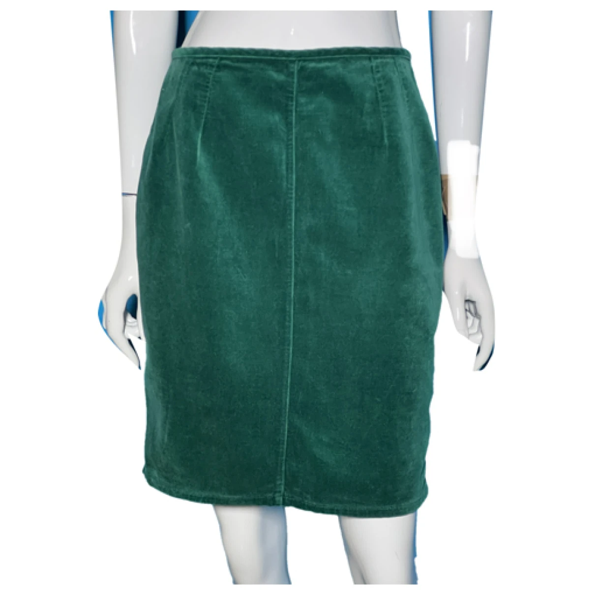 Pre-owned Jean Paul Gaultier Velvet Mini Skirt In Green