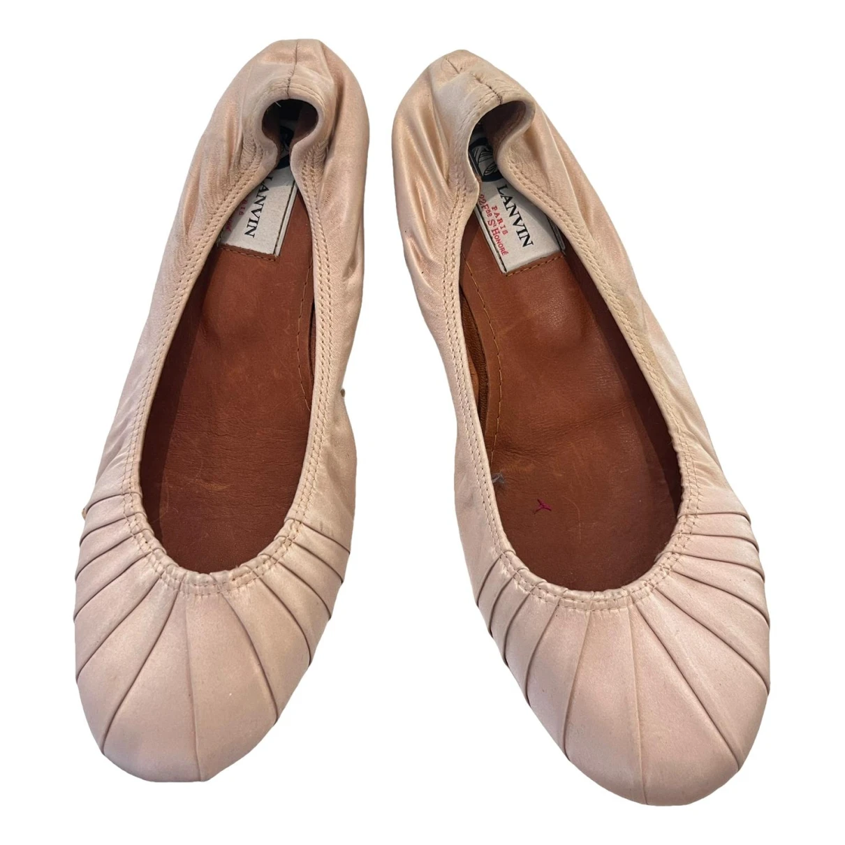 Pre-owned Lanvin Cloth Flats In Beige