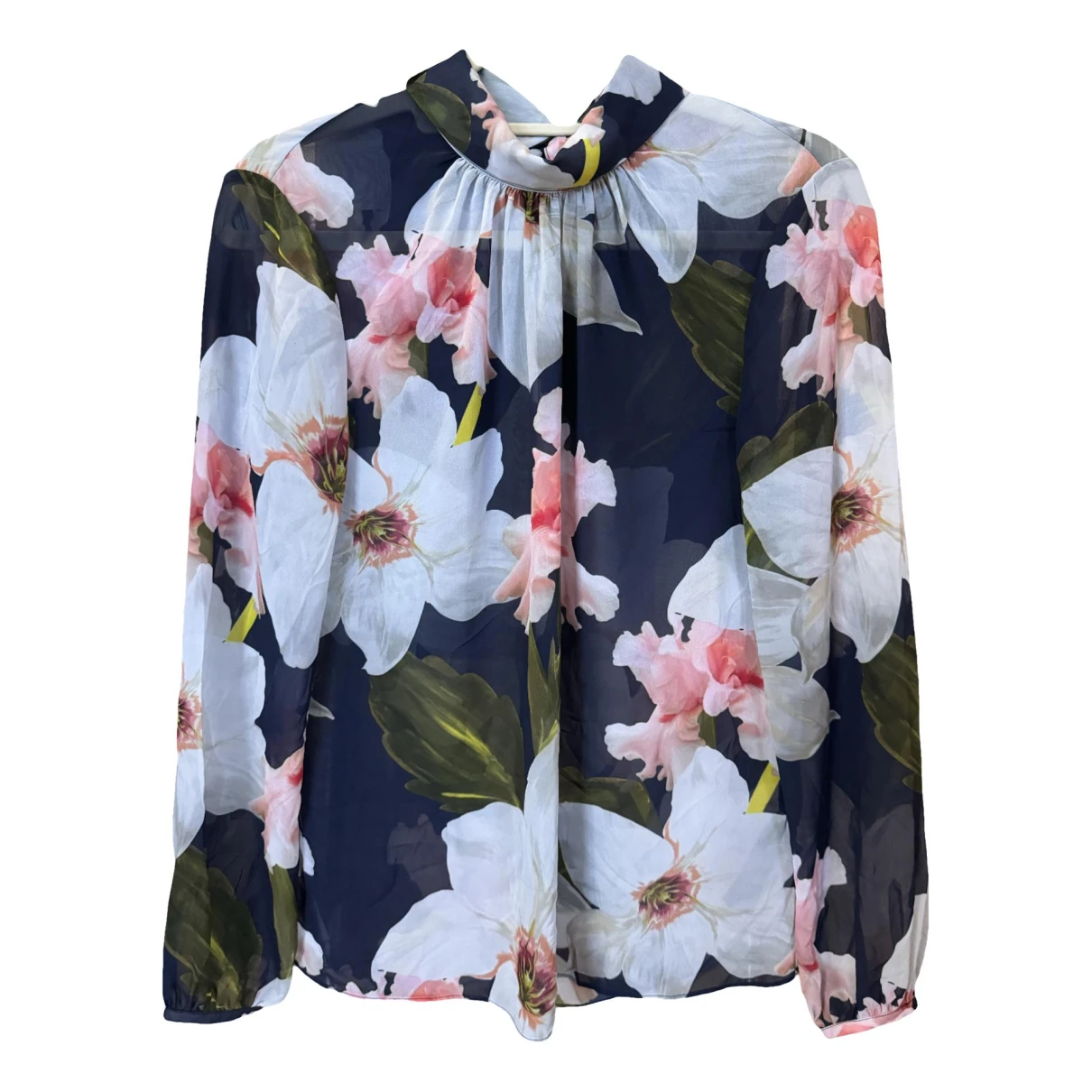 Pre-owned Ted Baker Blouse In Navy