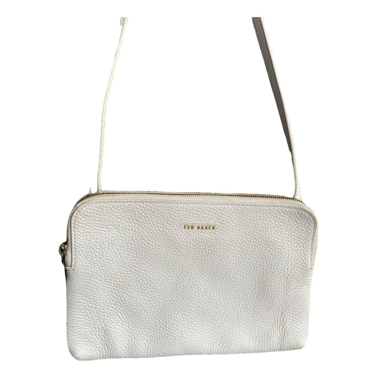 Pre-owned Ted Baker Leather Crossbody Bag In White