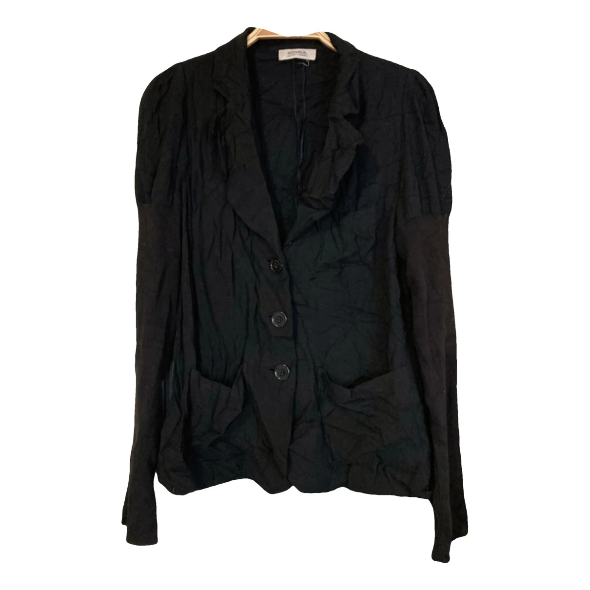 Pre-owned Sonia Rykiel Linen Blazer In Black