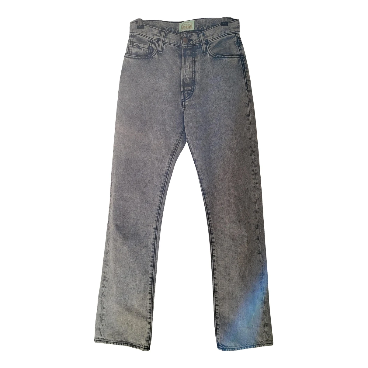 Pre-owned Aries Straight Jeans In Grey