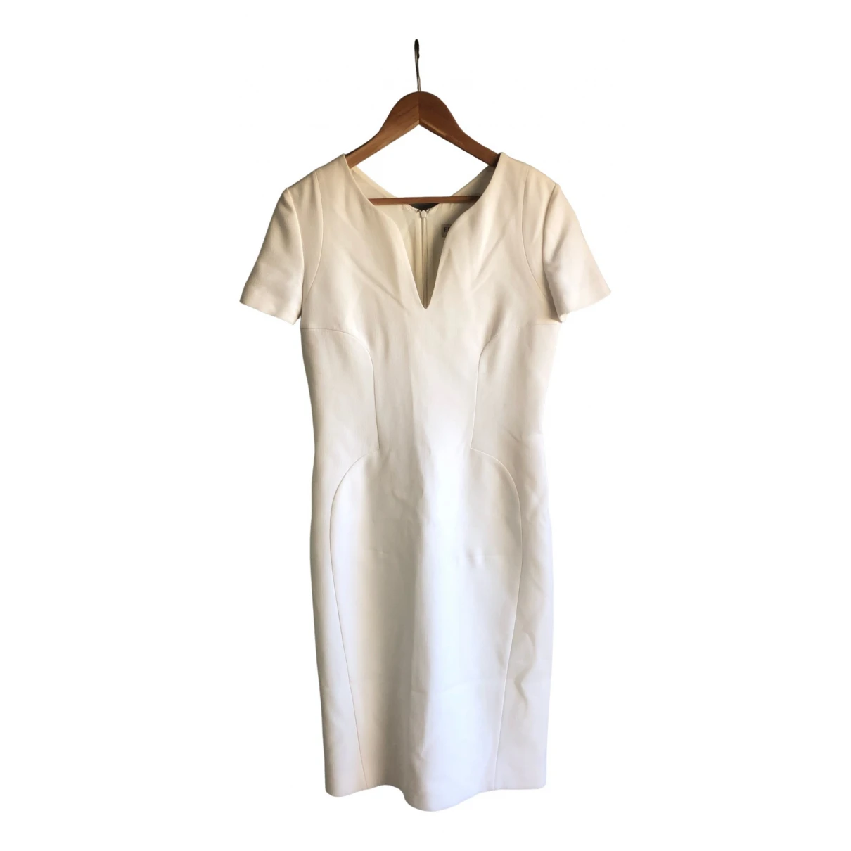 Pre-owned Emilio Pucci Wool Mid-length Dress In White