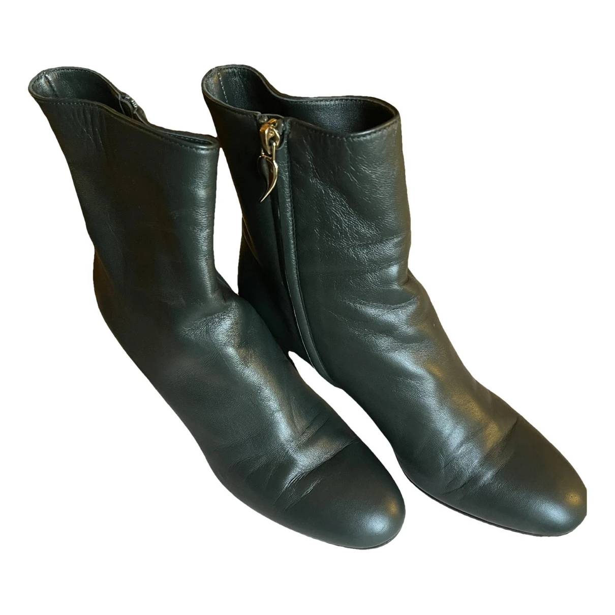 Pre-owned L'autre Chose Leather Boots In Green