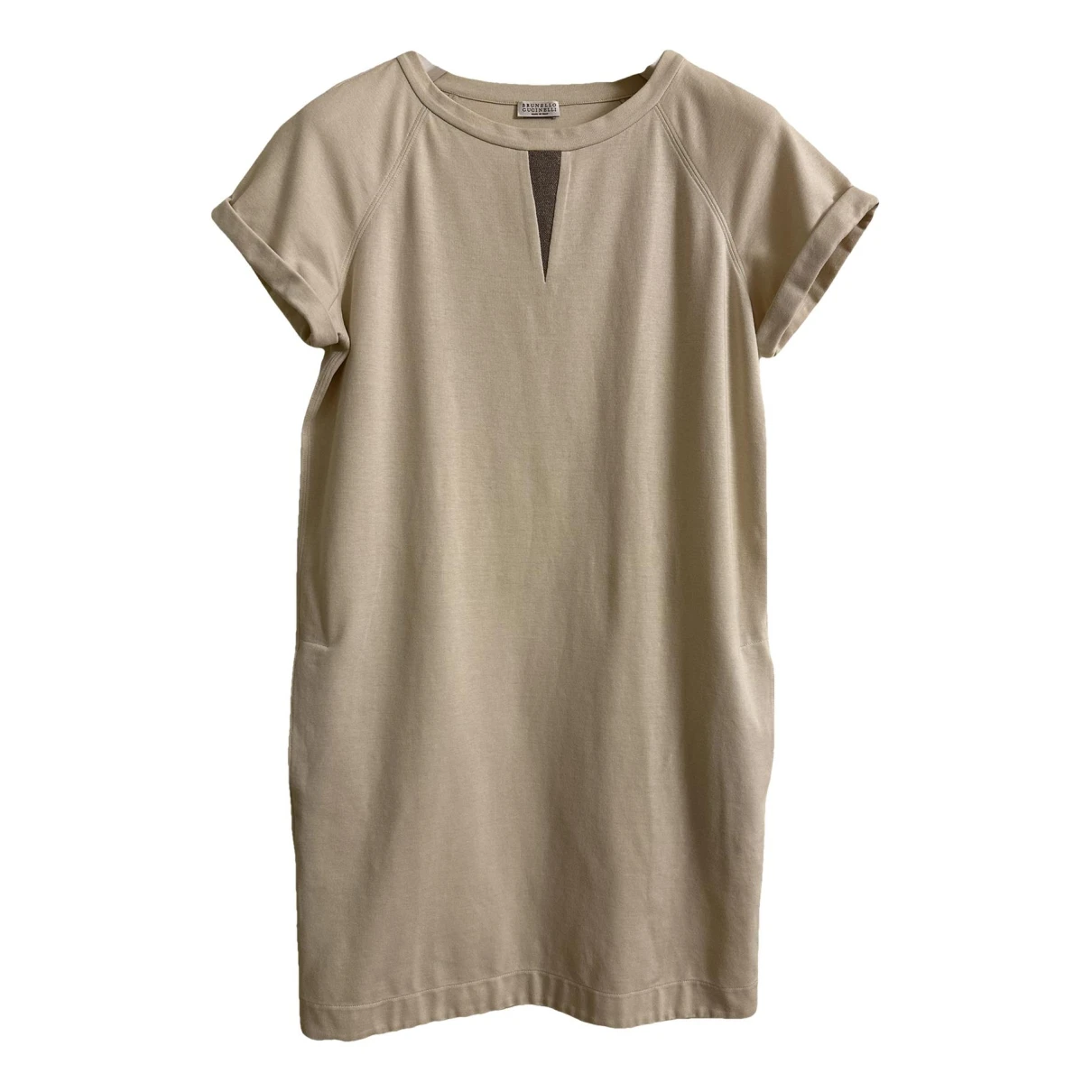 Pre-owned Brunello Cucinelli Mid-length Dress In Beige