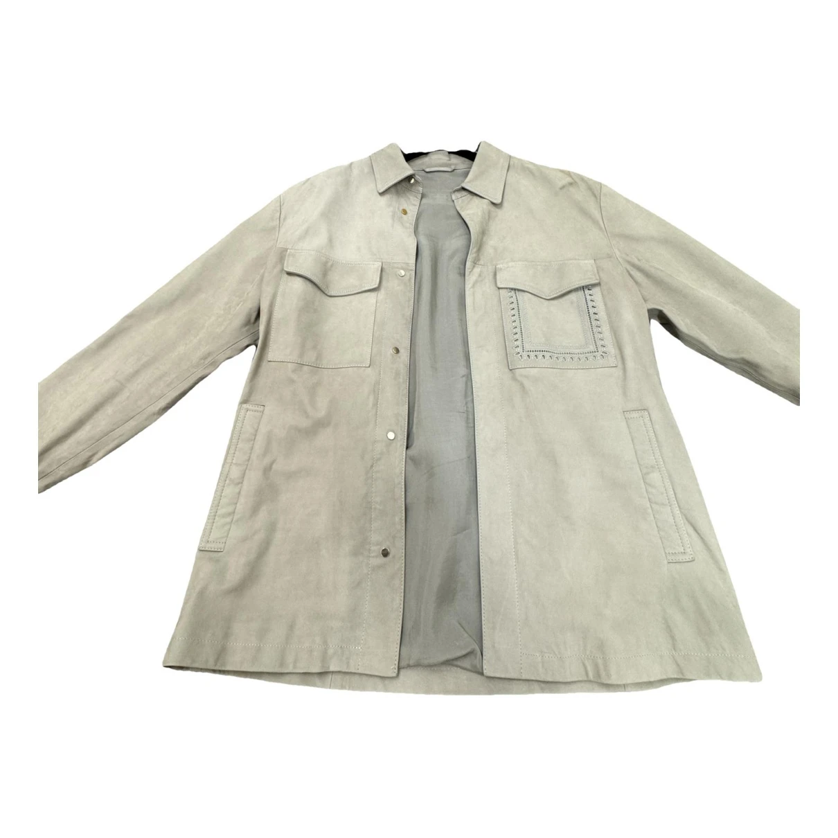 Pre-owned Etro Leather Vest In Grey