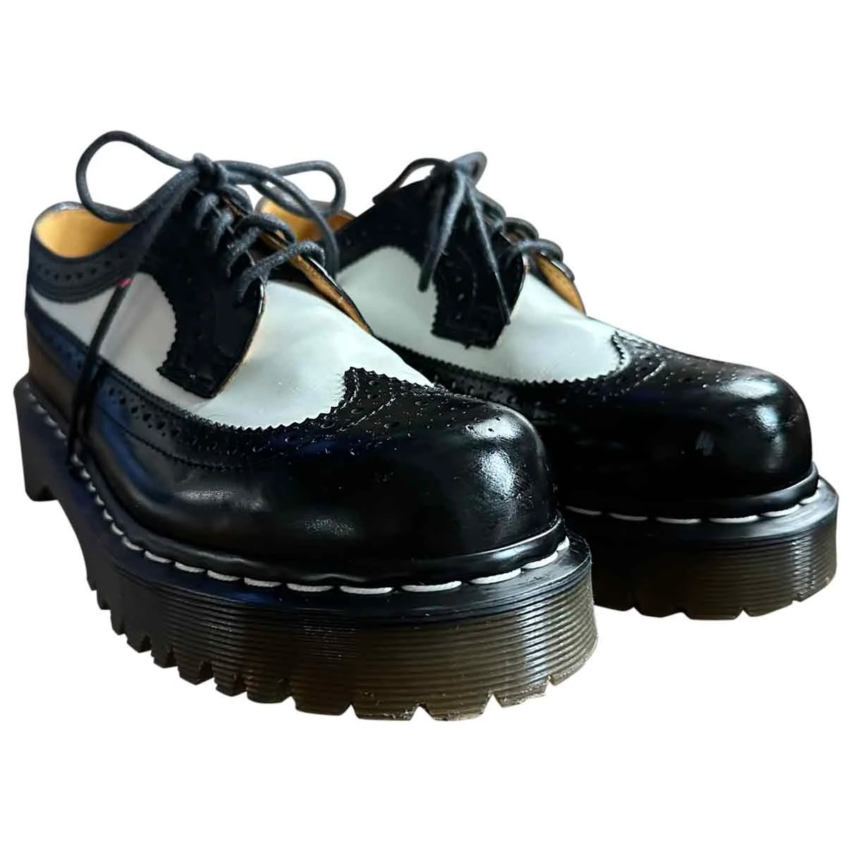 Pre-owned Dr. Martens' 3989 (brogue) Leather Lace Ups In Black
