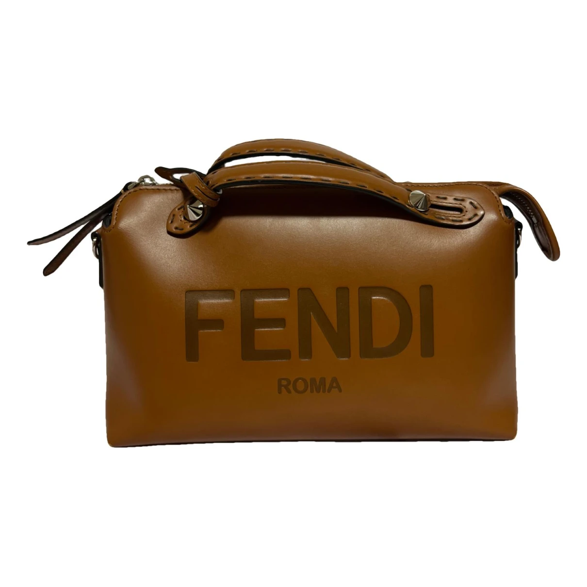 Pre-owned Fendi By The Way Leather Crossbody Bag In Camel
