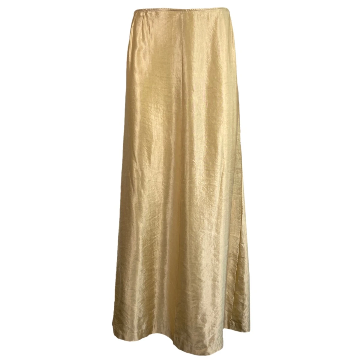 Pre-owned Dries Van Noten Maxi Skirt In Gold