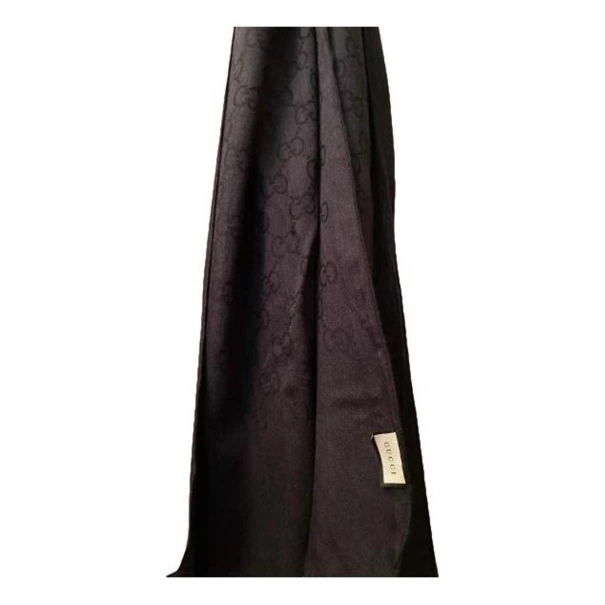 Pre-owned Gucci Wool Scarf In Black