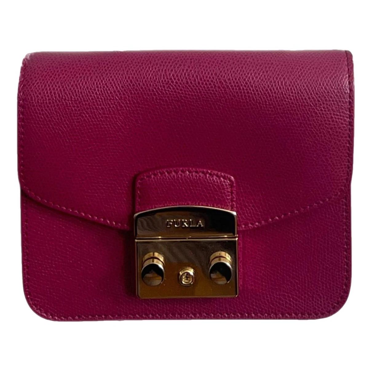 Pre-owned Furla Metropolis Leather Handbag In Pink