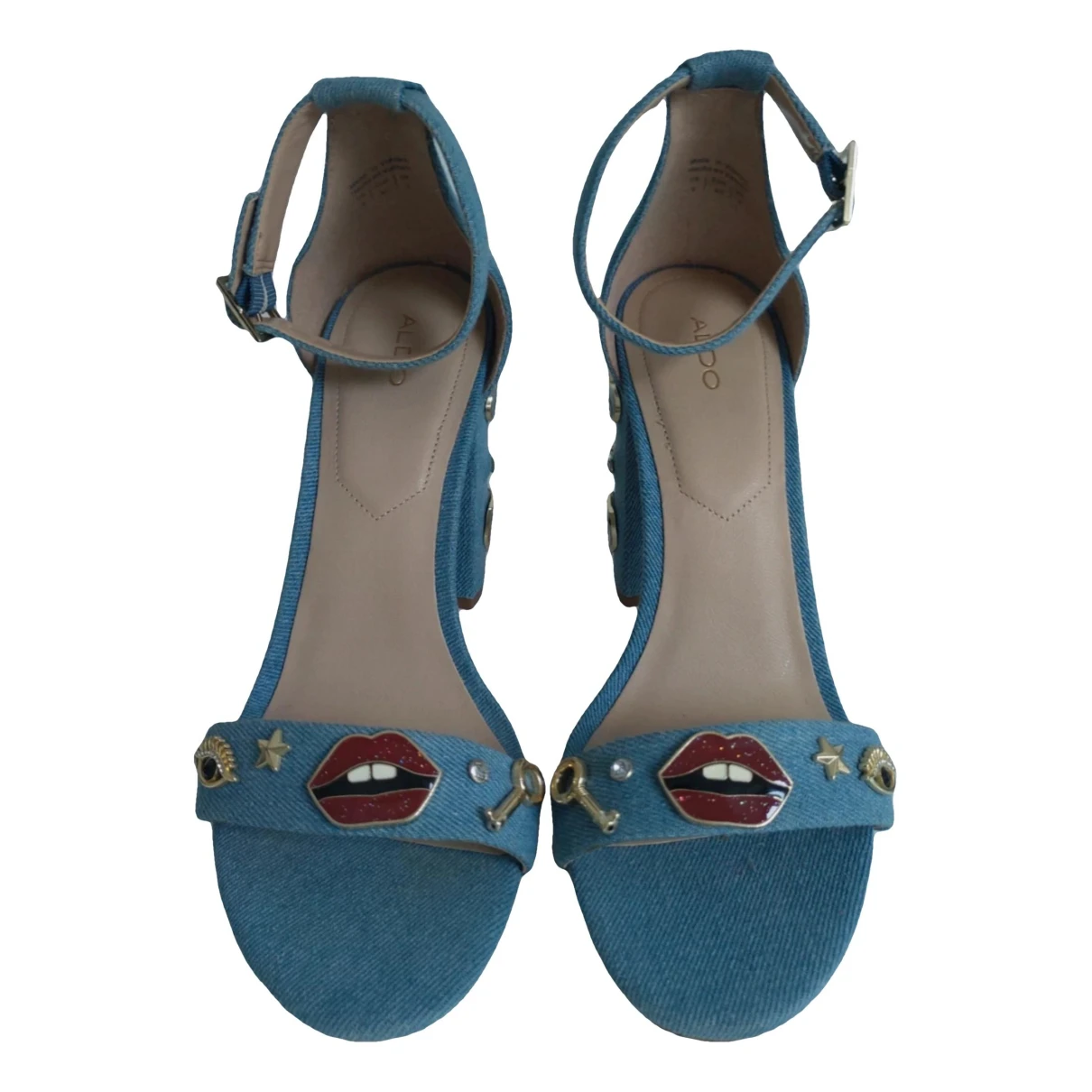 Pre-owned Aldo Cloth Sandals In Blue