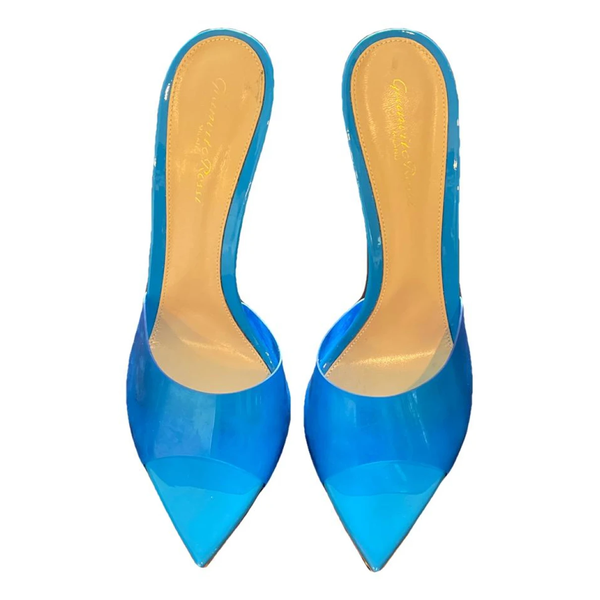 Pre-owned Gianvito Rossi Patent Leather Heels In Blue