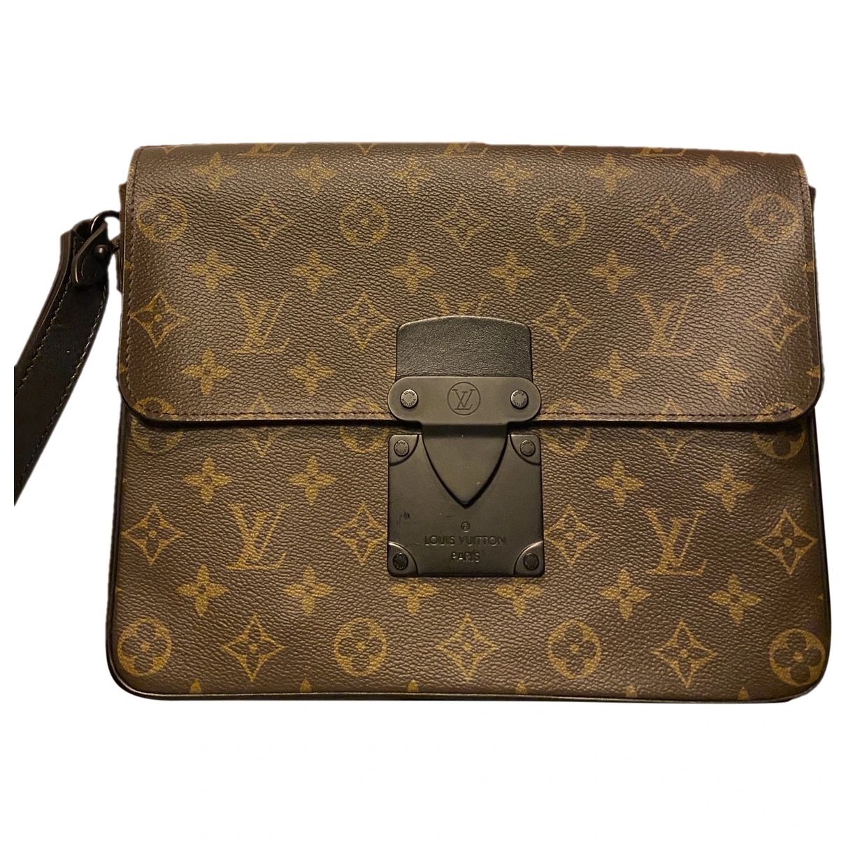 Pre-owned Louis Vuitton Vinyl Clutch Bag In Brown