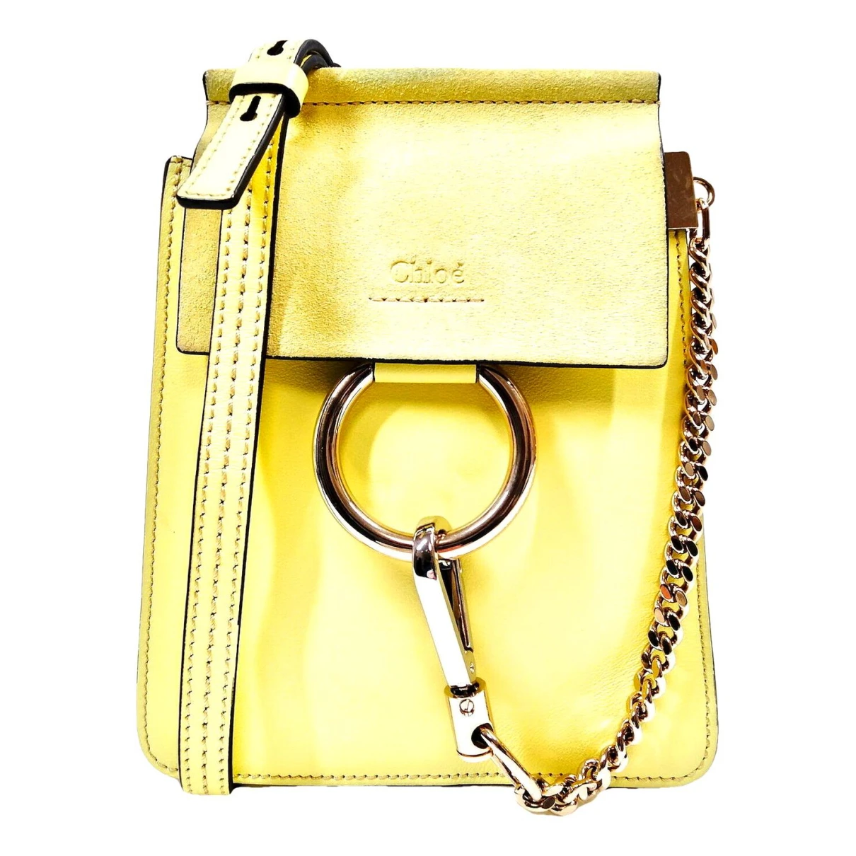 Pre-owned Chloé Faye Handbag In Yellow