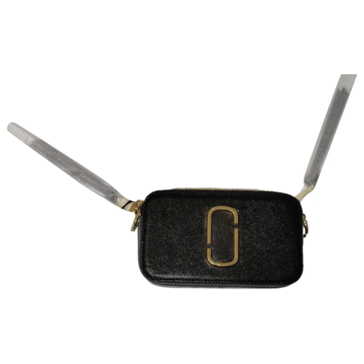 Pre-owned Marc Jacobs Snapshot Leather Clutch Bag In Black