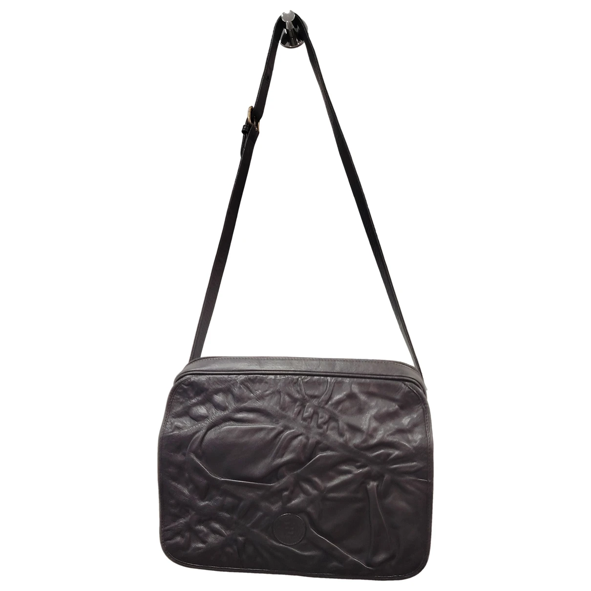 Pre-owned Fendi Leather Crossbody Bag In Black