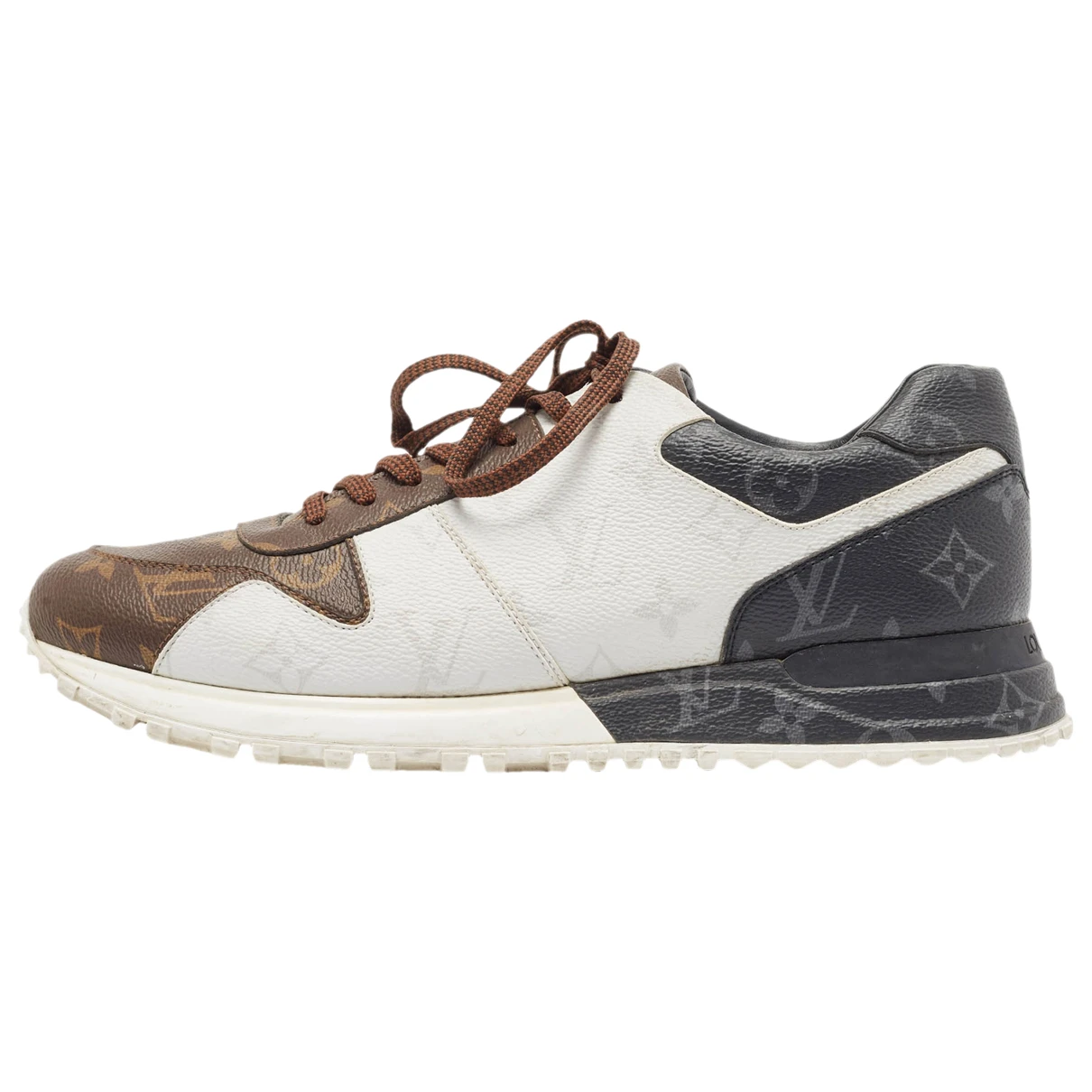 Pre-owned Louis Vuitton Leather Trainers In Brown