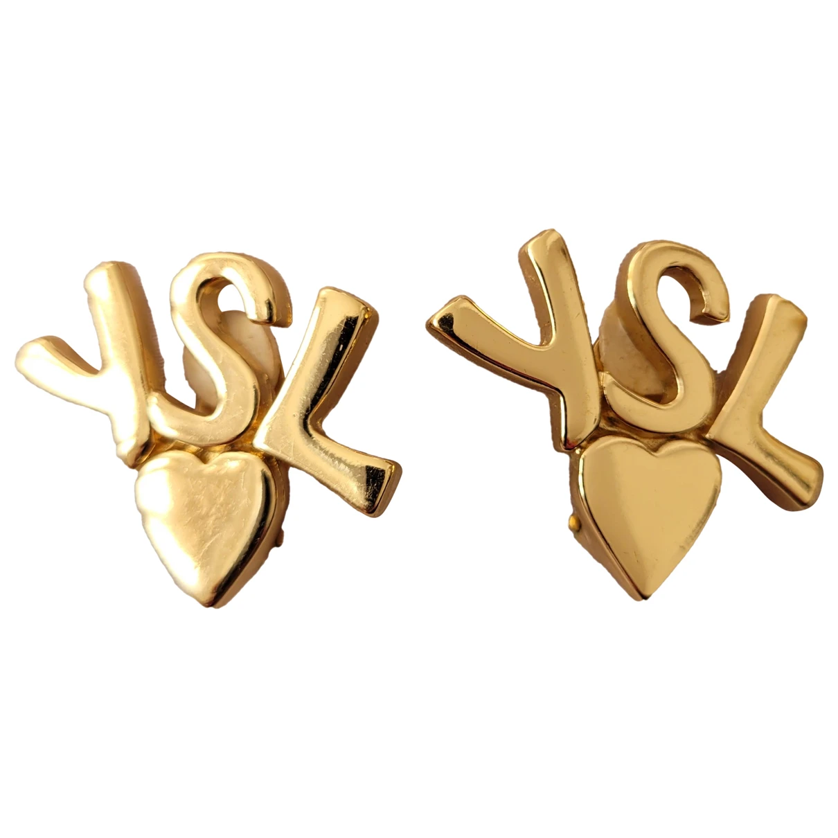 Pre-owned Saint Laurent Yellow Gold Earrings