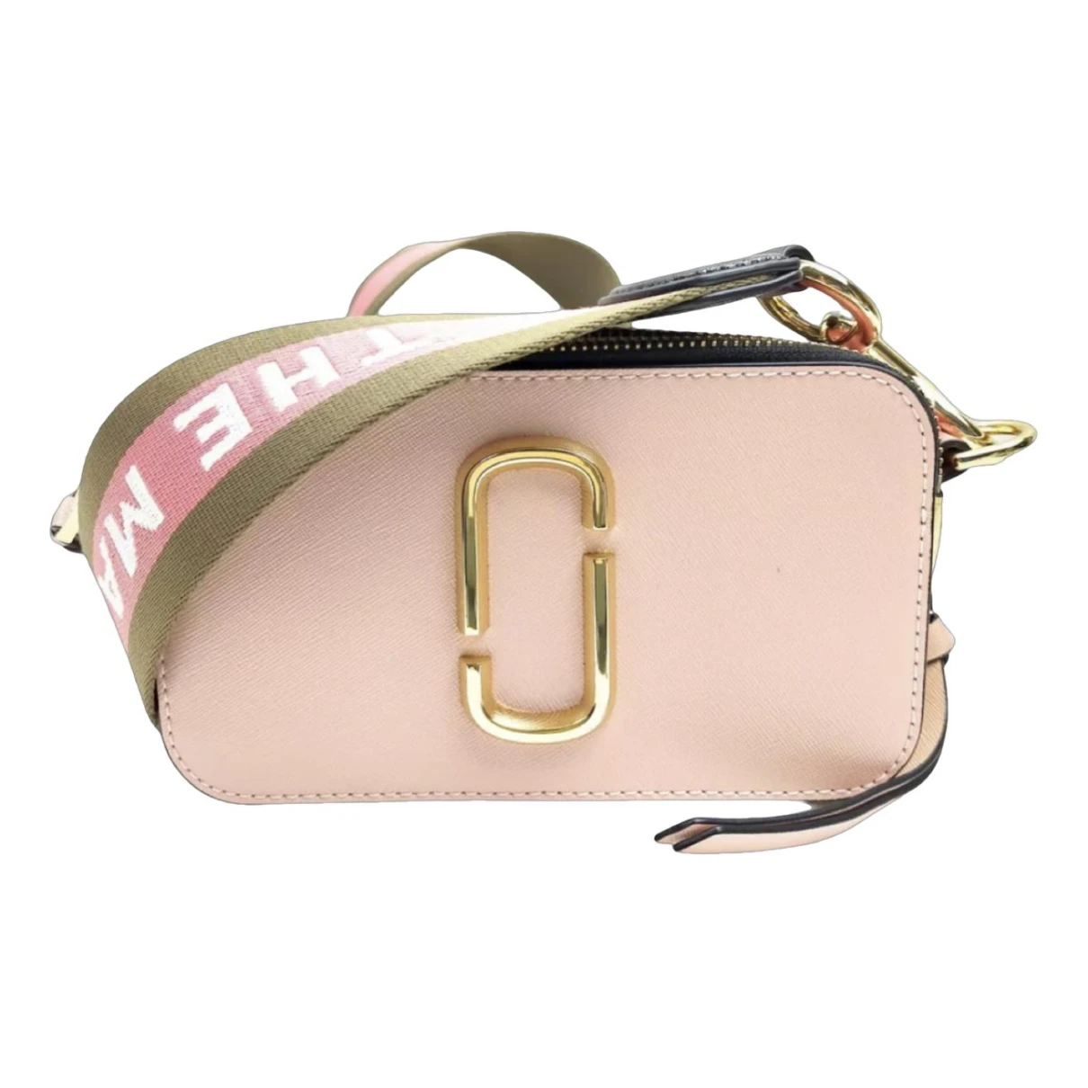 Pre-owned Marc Jacobs Snapshot Leather Crossbody Bag In Pink