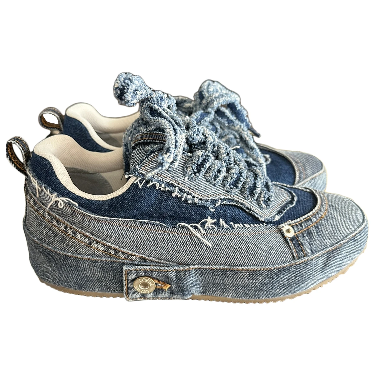 Pre-owned Loewe Lace Ups In Blue