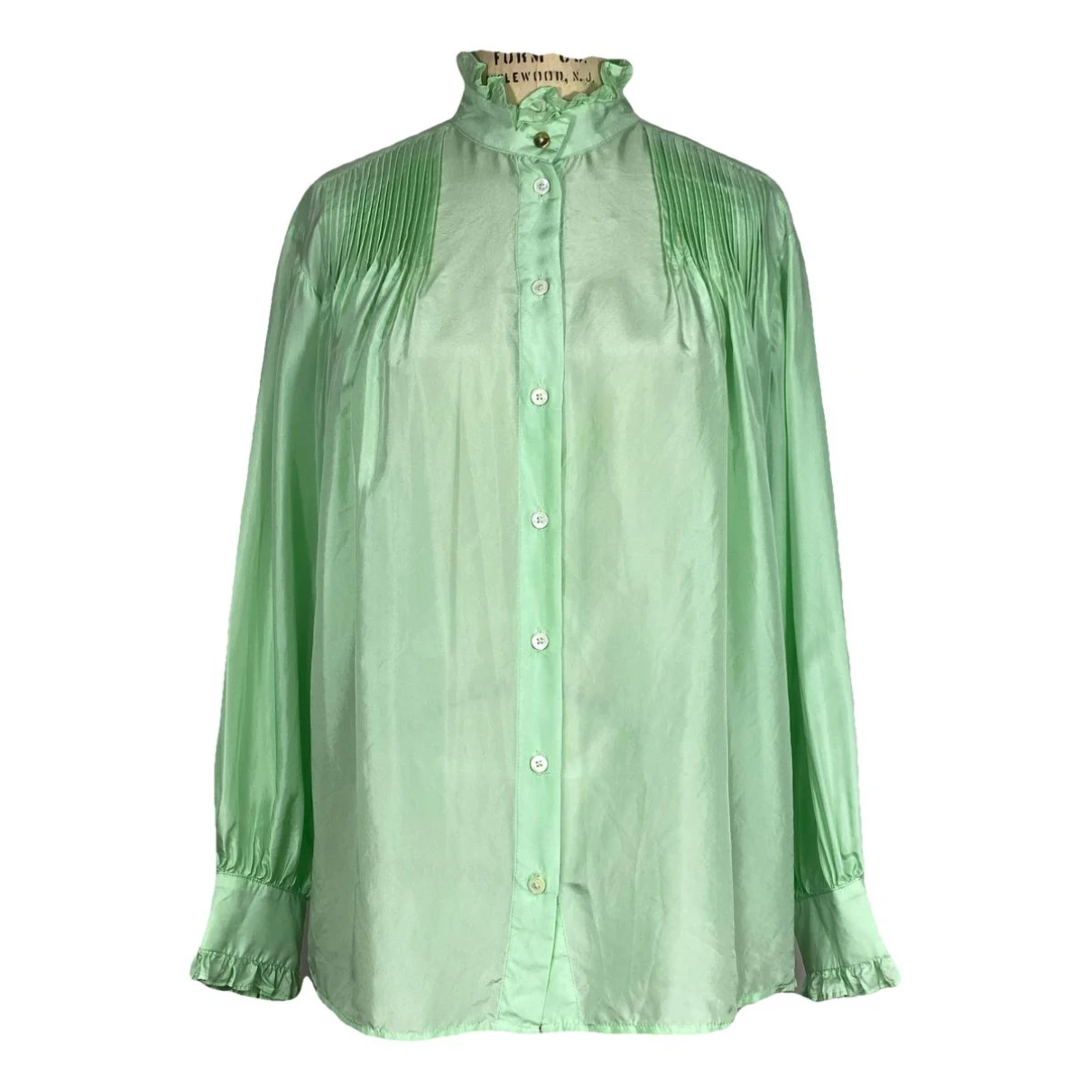 Pre-owned Maggie Marilyn Silk Blouse In Green