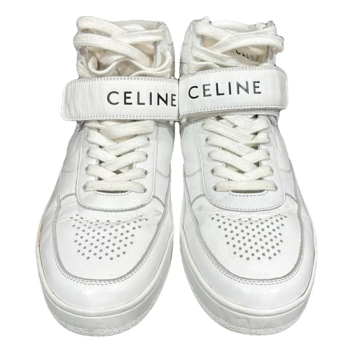 Pre-owned Celine ""z"" Trainer Ct-01 Leather Trainers In White
