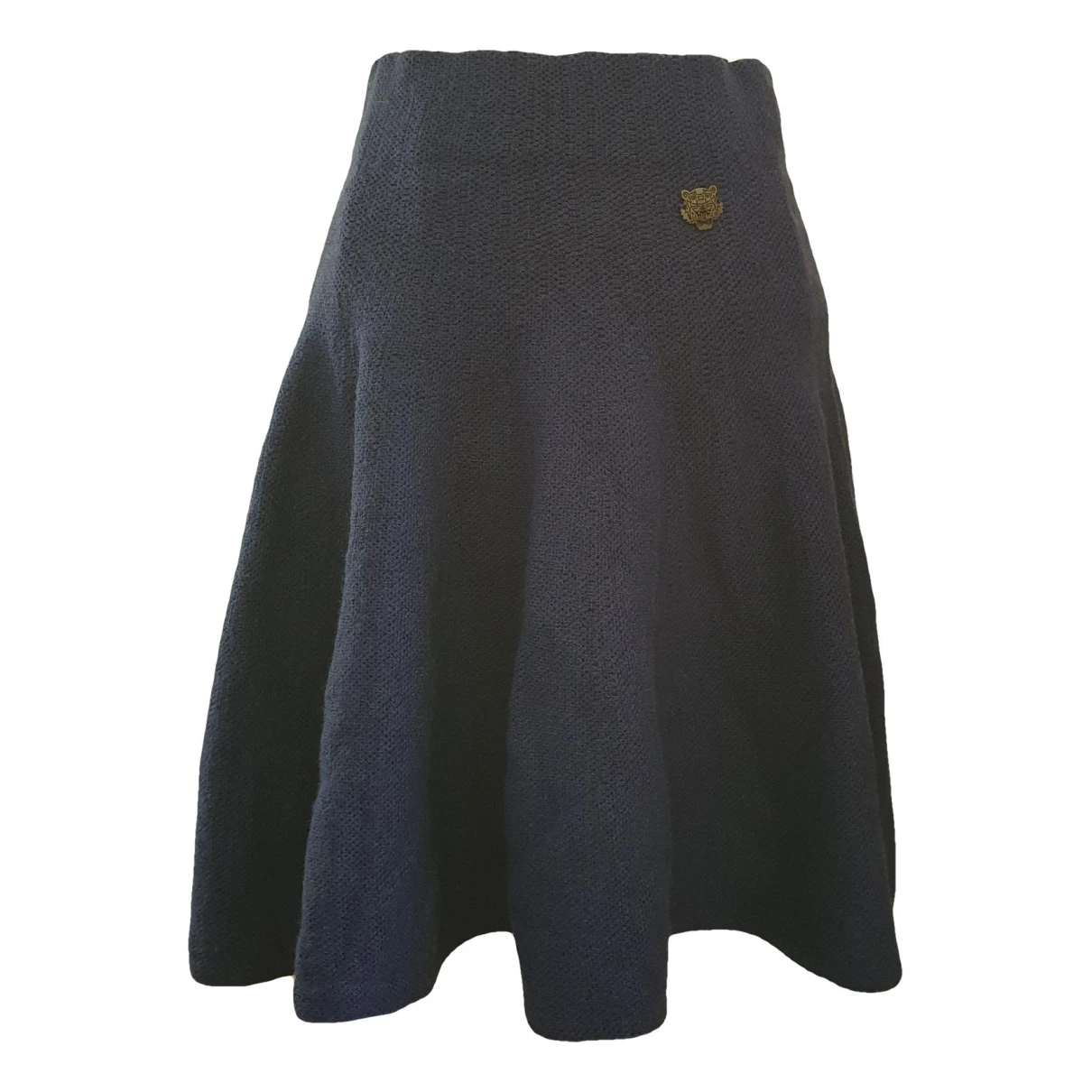 Pre-owned Kenzo Wool Mini Skirt In Blue