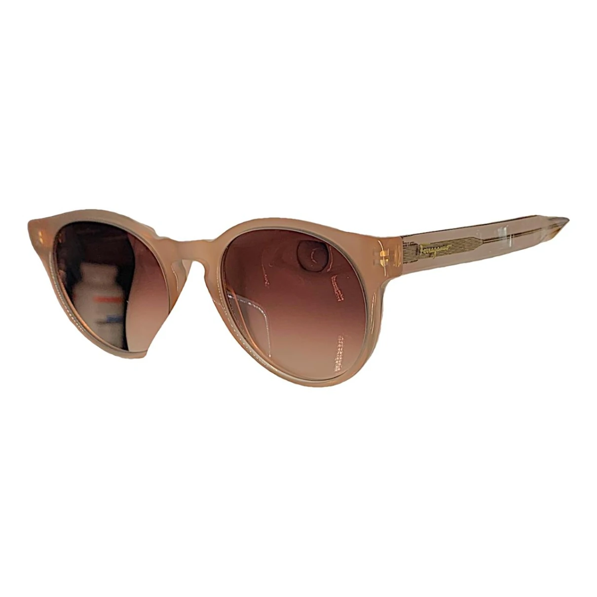 Pre-owned Ferragamo Sunglasses In Beige