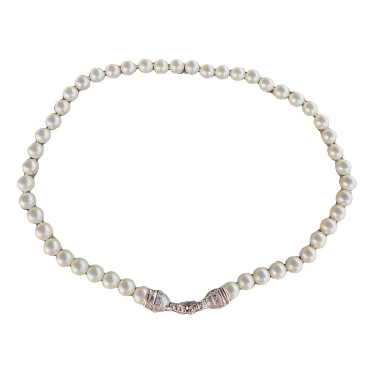 Pre-owned Judith Ripka Silver Necklace In White