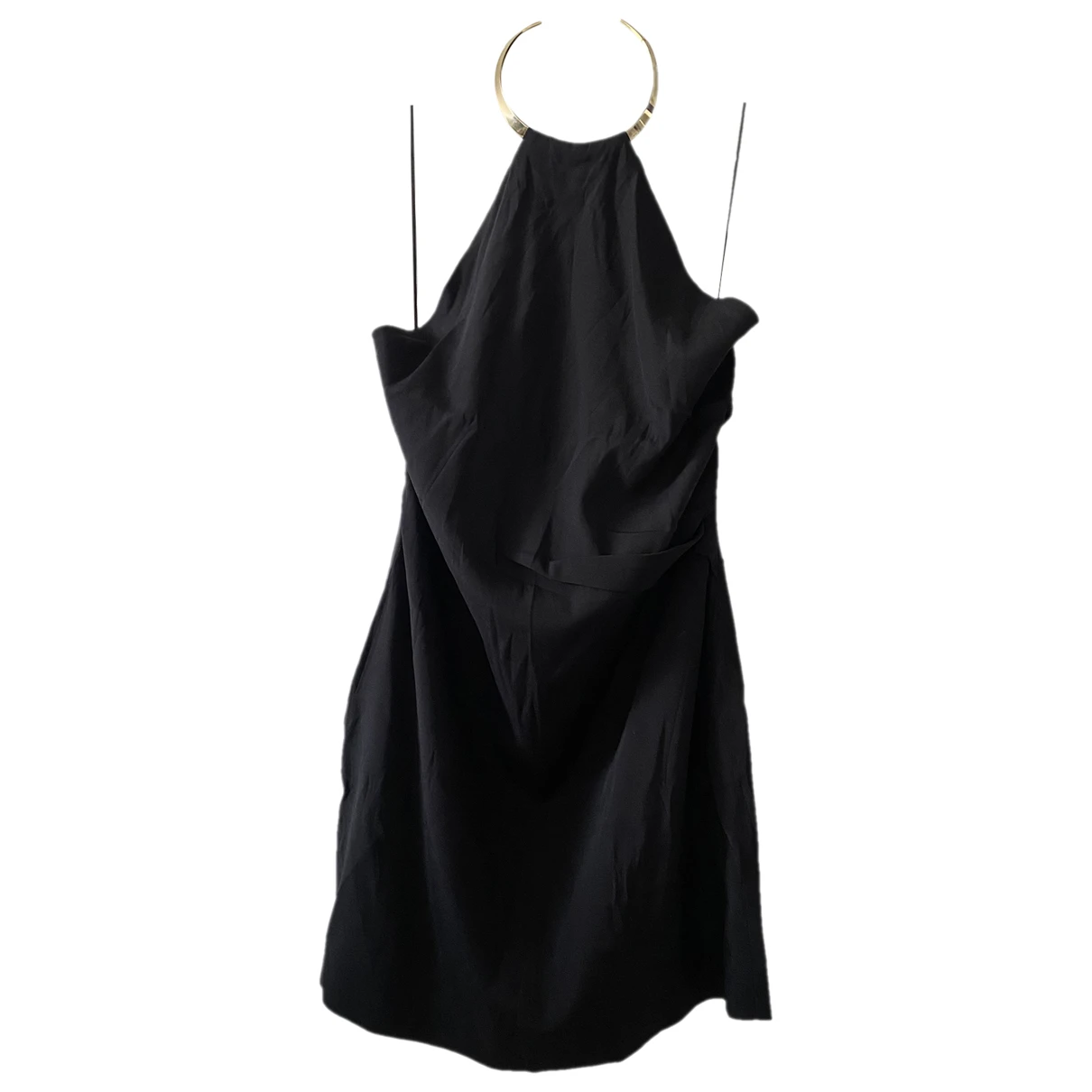 Pre-owned Gauge81 Silk Mini Dress In Black